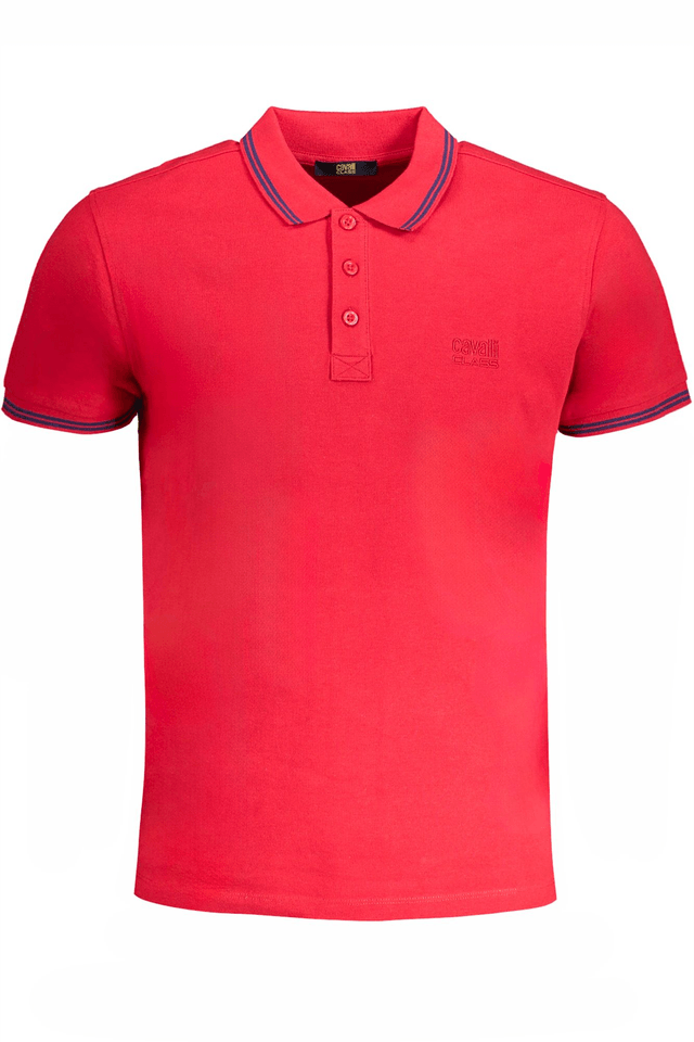 9729CAVALLI CLASS POLO MANICHE CORTE UOMO ROSSO