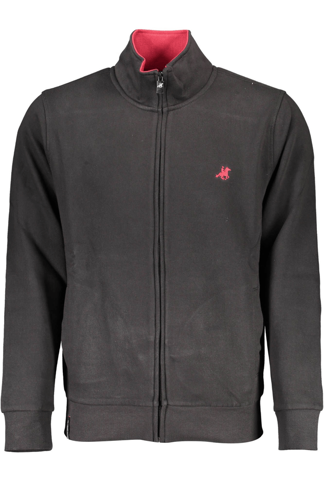 2388U.S. GRAND POLO FELPA CON ZIP UOMO NERO