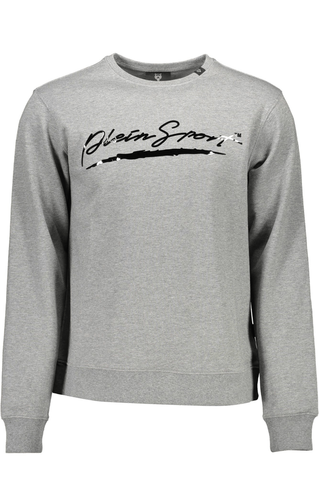 1288PLEIN SPORT FELPA SENZA ZIP UOMO GRIGIO