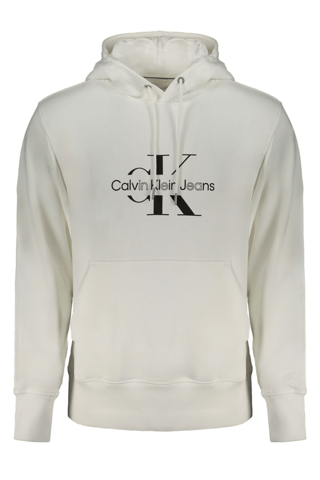 8458CALVIN KLEIN FELPA SENZA ZIP UOMO BIANCO