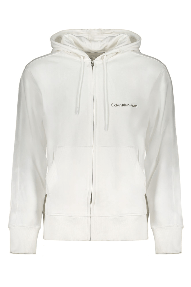 8415CALVIN KLEIN FELPA CON ZIP UOMO BIANCO