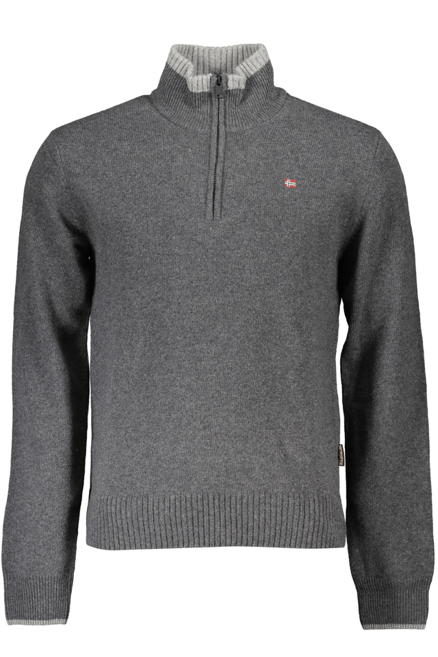 5615NAPAPIJRI MAGLIONE UOMO GRIGIO