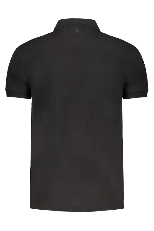 8465CALVIN KLEIN POLO MANICHE CORTE UOMO NERO