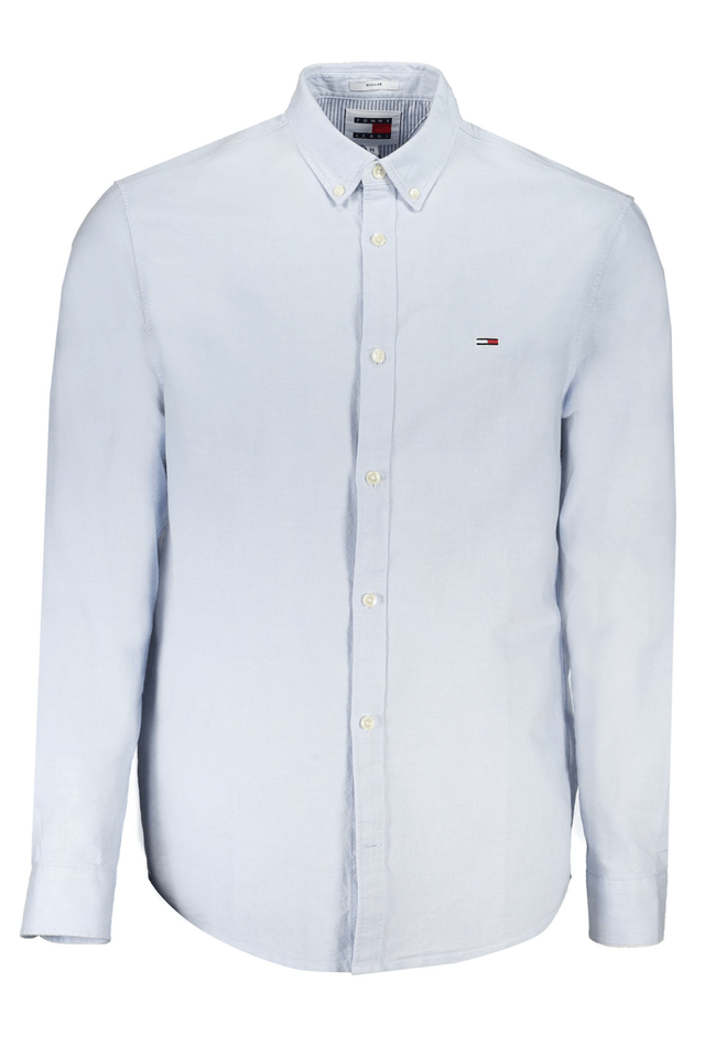 9828TOMMY HILFIGER CAMICIA MANICHE LUNGHE UOMO AZZURRO