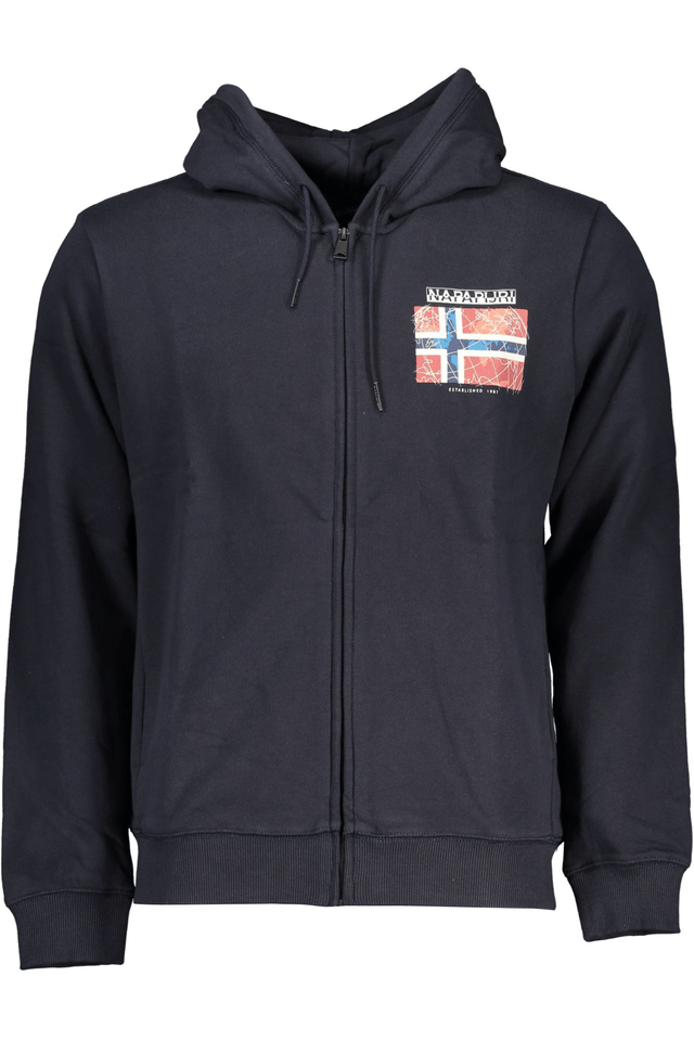 7792NAPAPIJRI FELPA CON ZIP UOMO BLU
