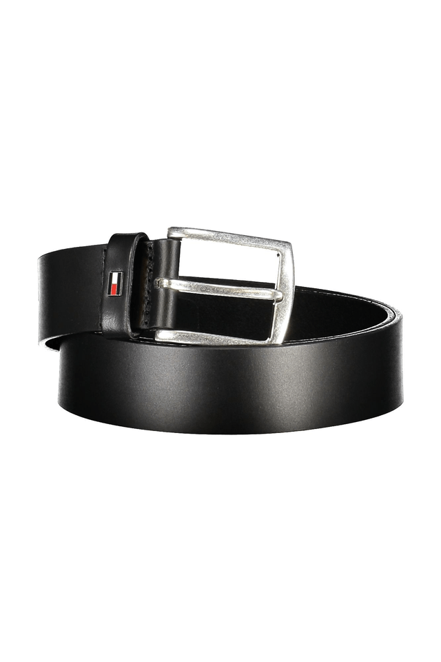 TOMMY HILFIGER CINTURA IN PELLE UOMO NERO