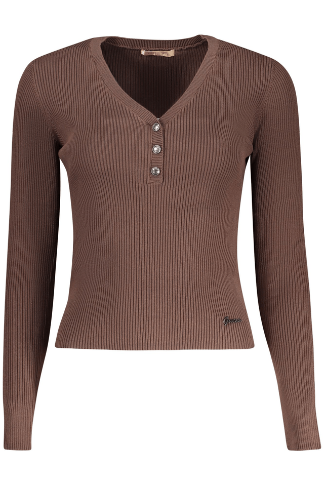 10607GUESS JEANS MAGLIA DONNA MARRONE