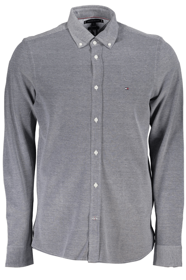 7416TOMMY HILFIGER CAMICIA MANICHE LUNGHE UOMO BLU