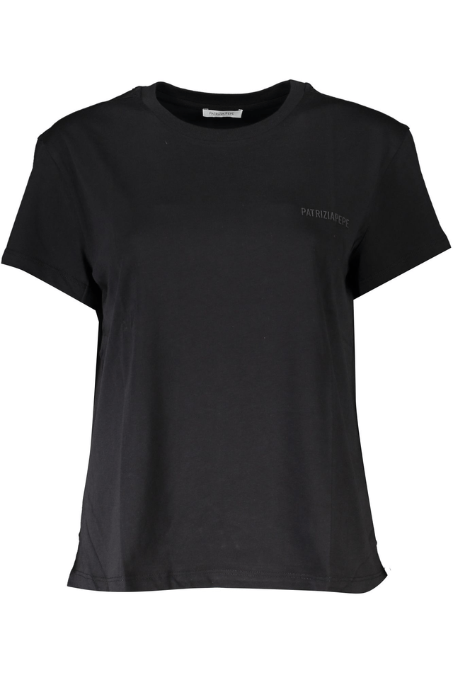 7664PATRIZIA PEPE T-SHIRT MANICHE CORTE DONNA NERO