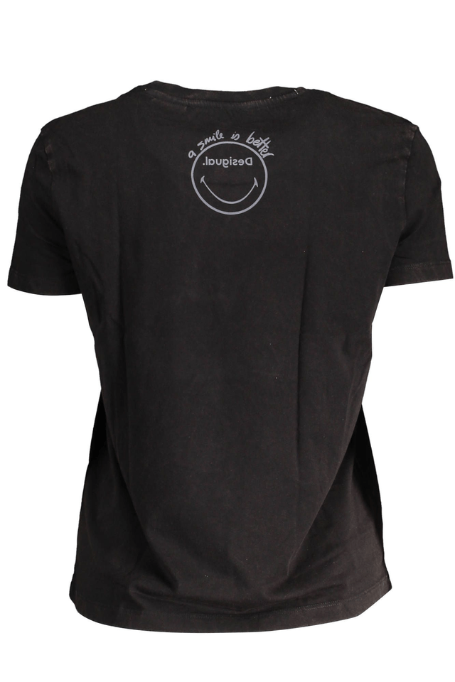 3382DESIGUAL T-SHIRT MANICHE CORTE DONNA NERO