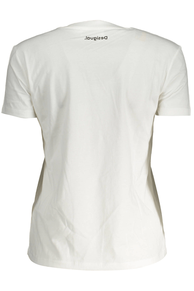 3377DESIGUAL T-SHIRT MANICHE CORTE DONNA BIANCO