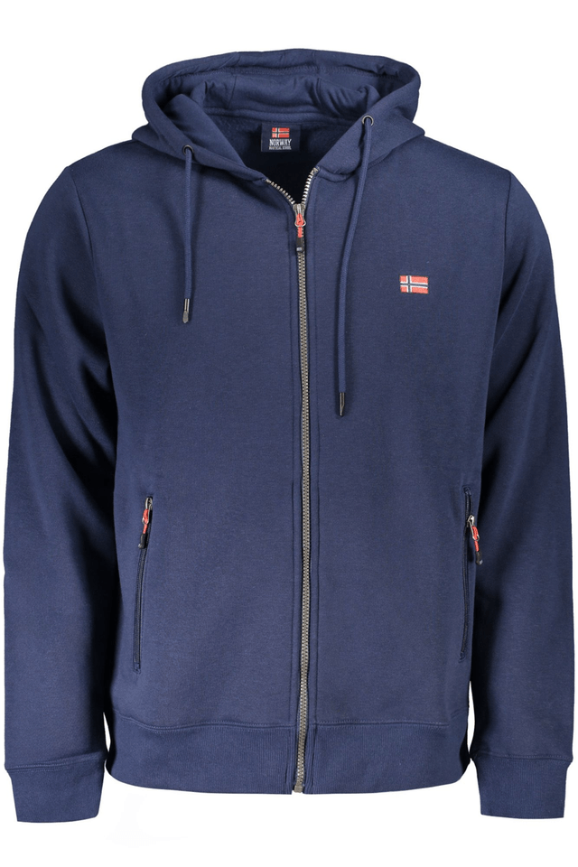 NORWAY 1963 FELPA CON ZIP UOMO BLU