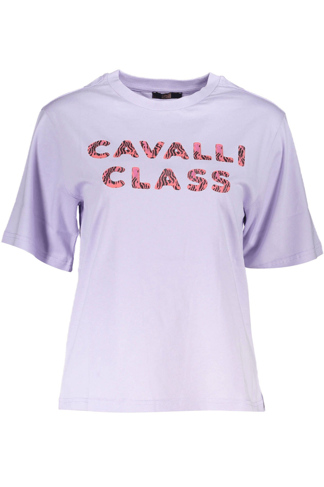 4102CAVALLI CLASS T-SHIRT MANICHE CORTE DONNA VIOLA