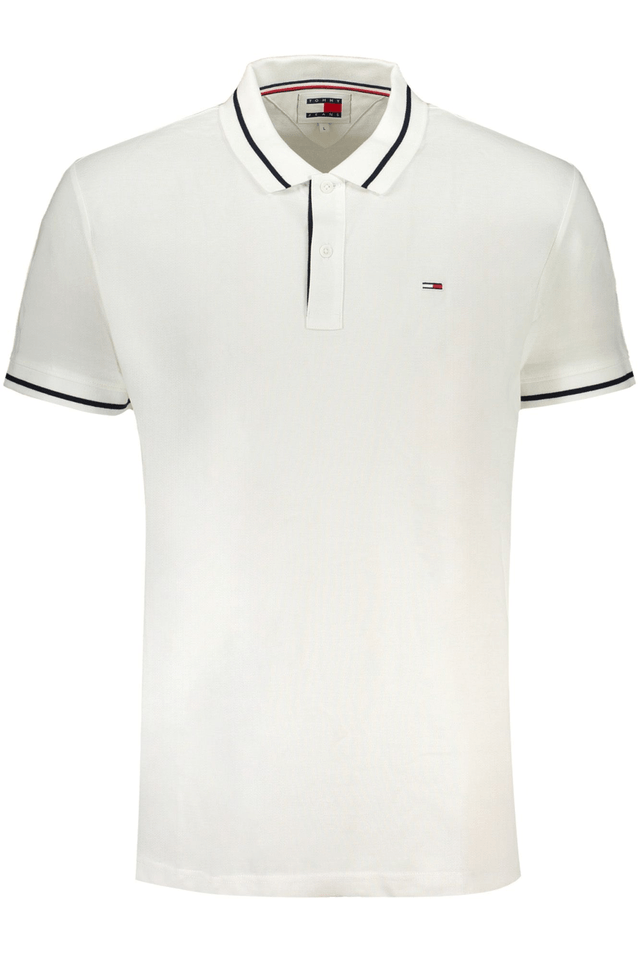 9818TOMMY HILFIGER POLO MANICHE CORTE UOMO BIANCO