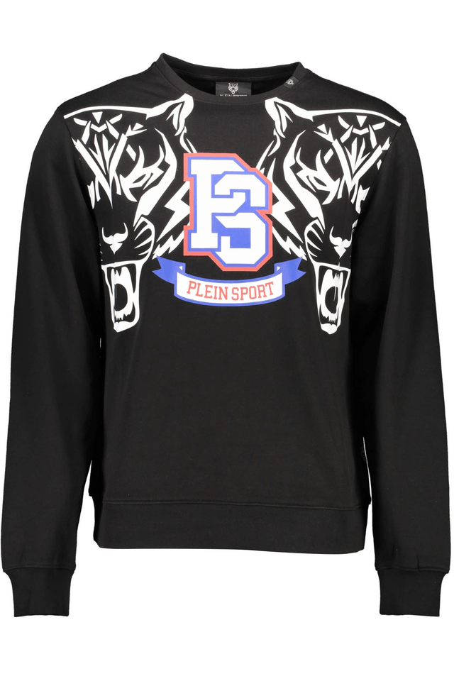 1224PLEIN SPORT FELPA SENZA ZIP UOMO NERO