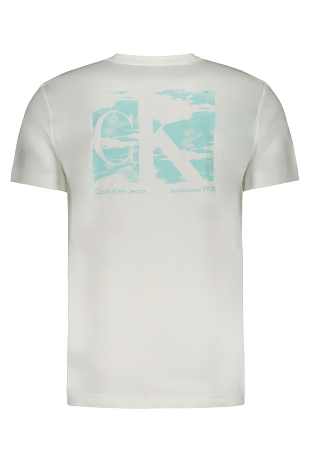 8463CALVIN KLEIN T-SHIRT MANICHE CORTE UOMO BIANCO