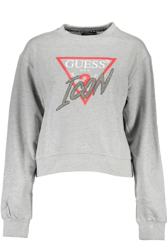 663GUESS JEANS FELPA SENZA ZIP DONNA GRIGIO