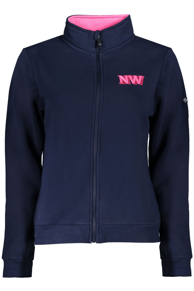 10129NORWAY 1963 FELPA CON ZIP DONNA BLU