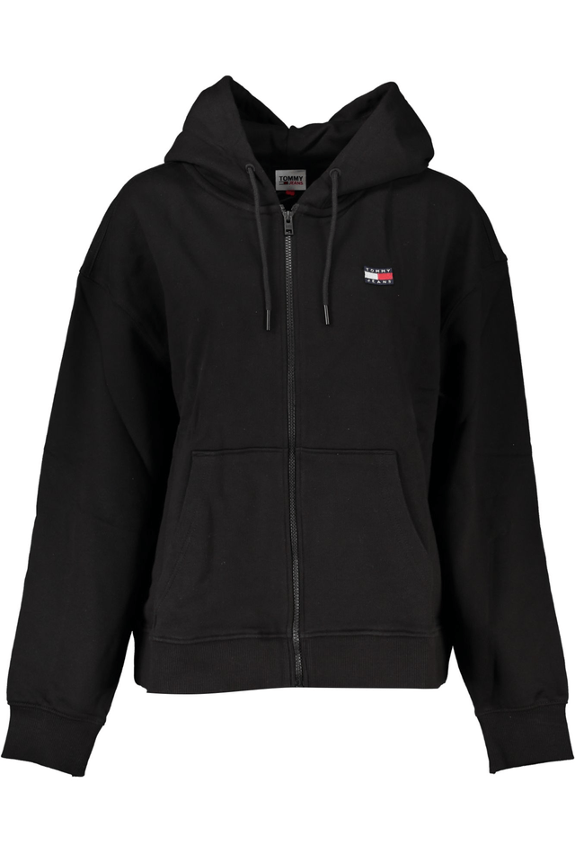 6959TOMMY HILFIGER FELPA CON ZIP DONNA NERO