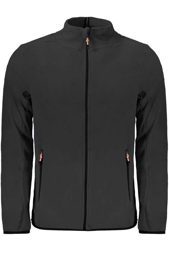 10183NORWAY 1963 FELPA CON ZIP UOMO NERO