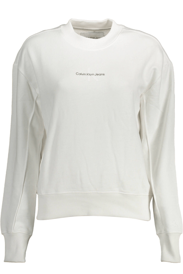 1401CALVIN KLEIN FELPA SENZA ZIP DONNA BIANCO