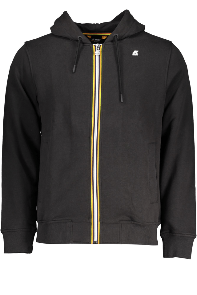 K-WAY FELPA CON ZIP UOMO NERO