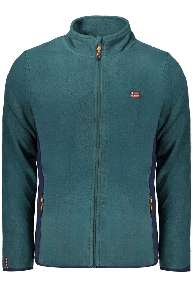 10163NORWAY 1963 FELPA CON ZIP UOMO VERDE
