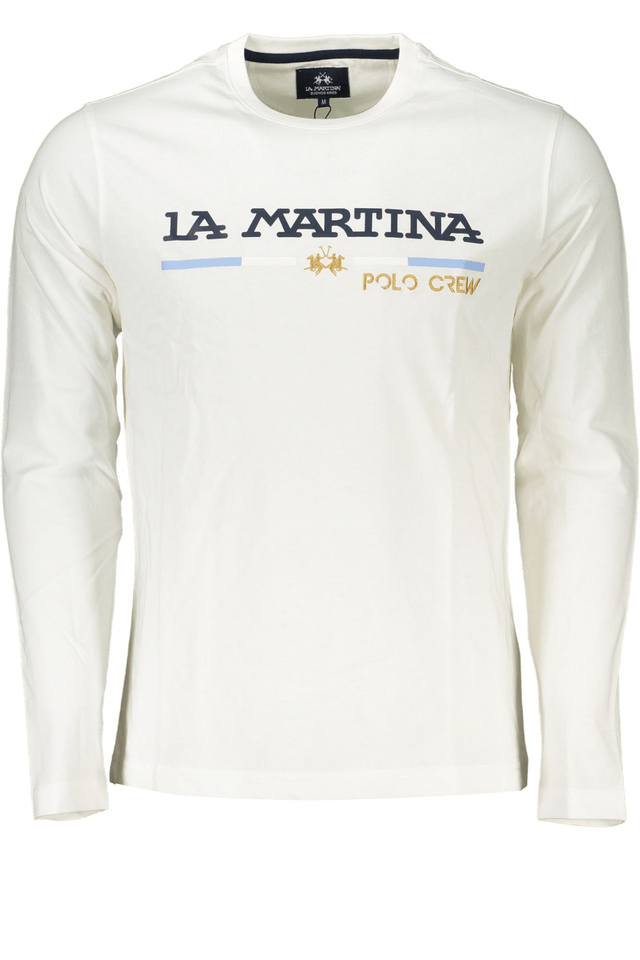6934LA MARTINA T-SHIRT MANICHE LUNGHE UOMO BIANCO