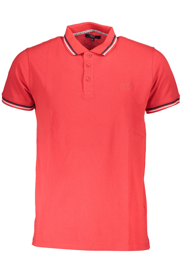4563CAVALLI CLASS POLO MANICHE CORTE UOMO ROSSO