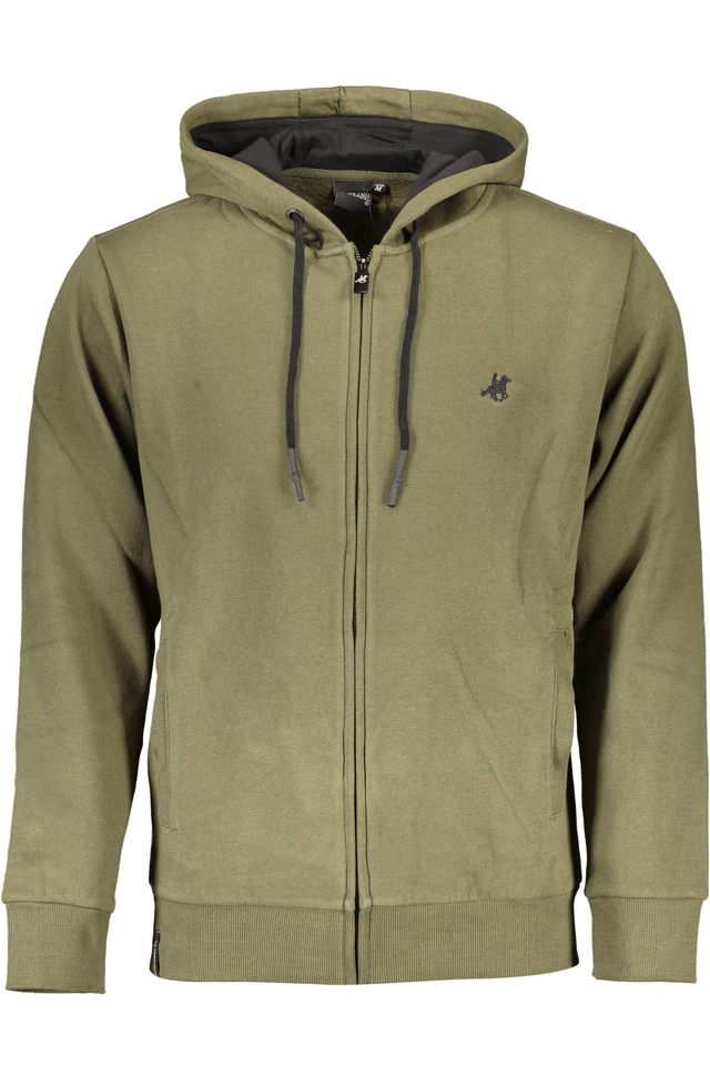 2391U.S. GRAND POLO FELPA CON ZIP UOMO VERDE