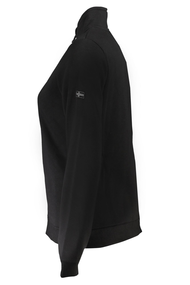10107NORWAY 1963 FELPA CON ZIP DONNA NERO