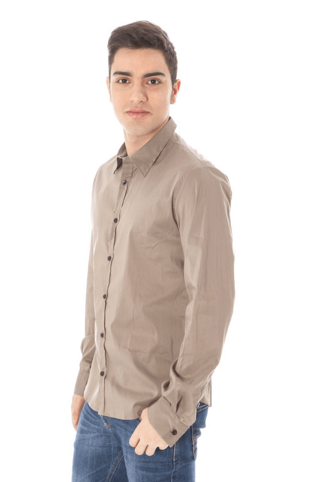 421COSTUME NATIONAL CAMICIA MANICHE LUNGHE UOMO VERDE