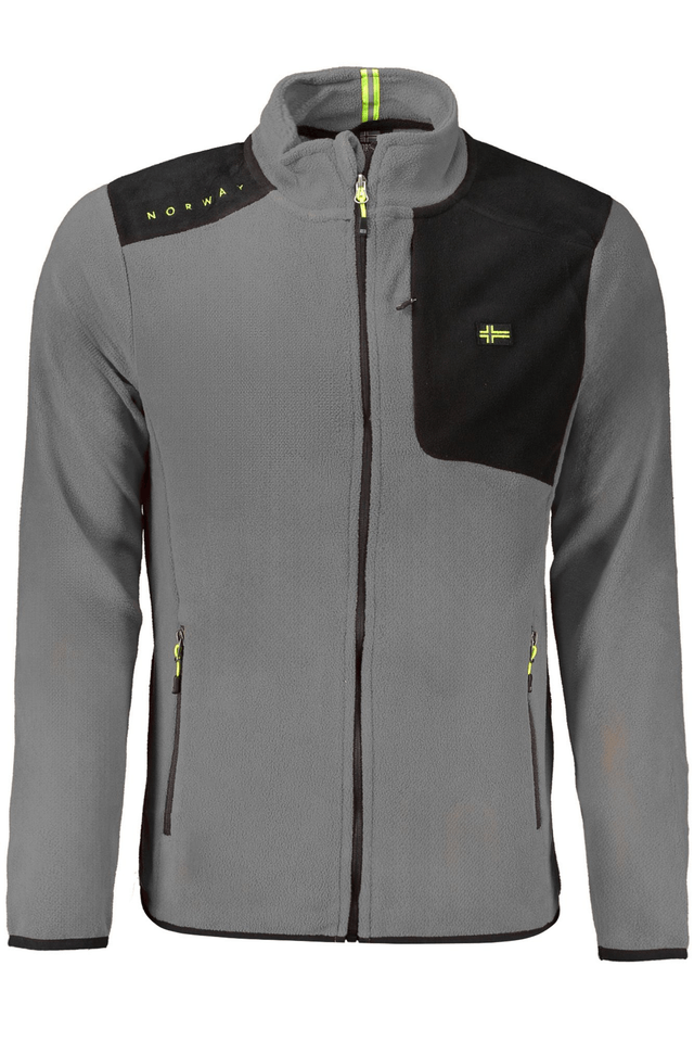 10194NORWAY 1963 FELPA CON ZIP UOMO GRIGIO