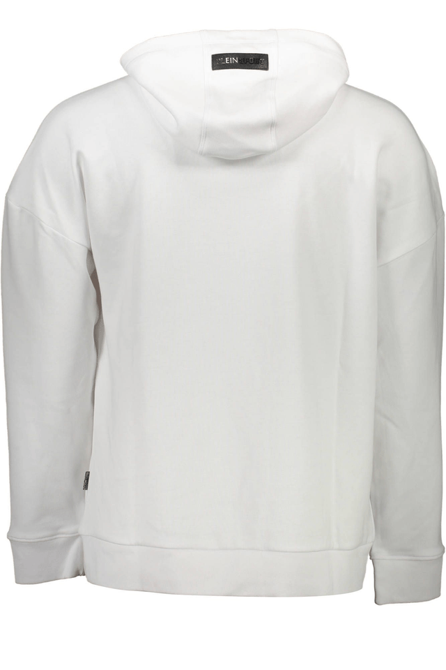 1216PLEIN SPORT FELPA SENZA ZIP UOMO BIANCO