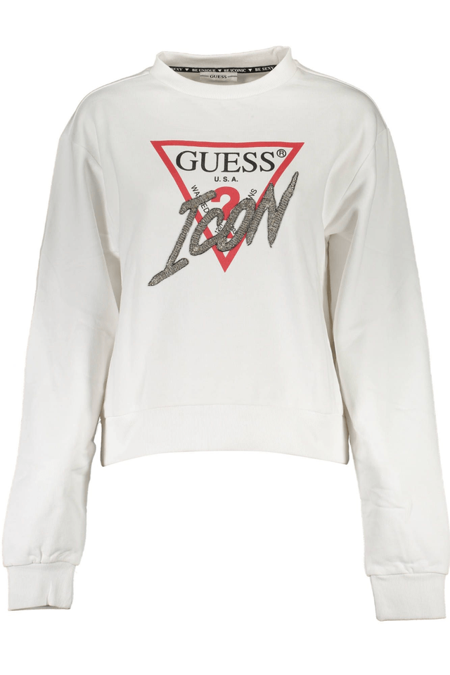 331GUESS JEANS FELPA SENZA ZIP DONNA BIANCO