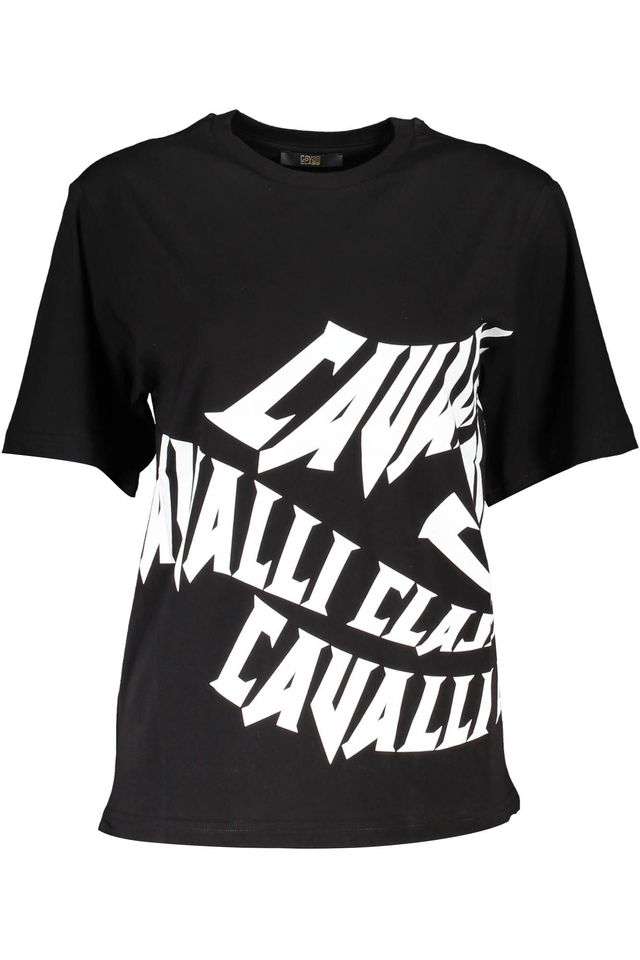 4118CAVALLI CLASS T-SHIRT MANICHE CORTE DONNA NERO