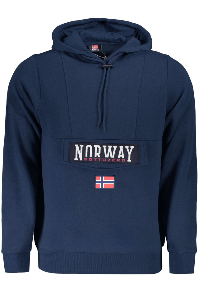 10123NORWAY 1963 FELPA SENZA ZIP UOMO BLU