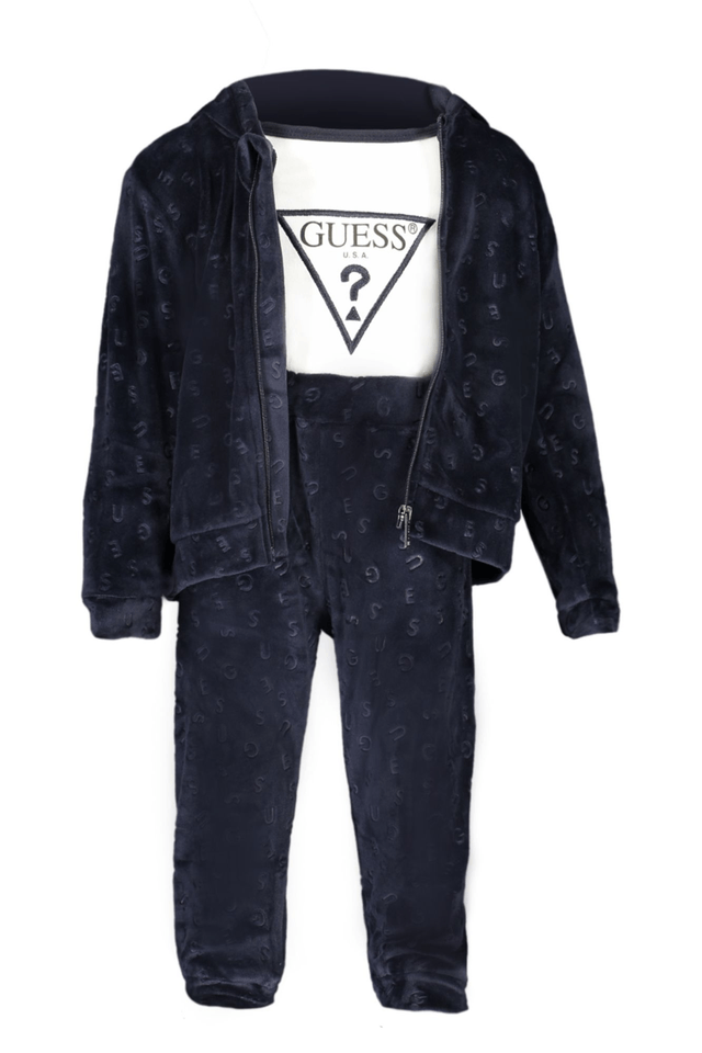 8118GUESS JEANS FELPA CON ZIP BAMBINO BLU