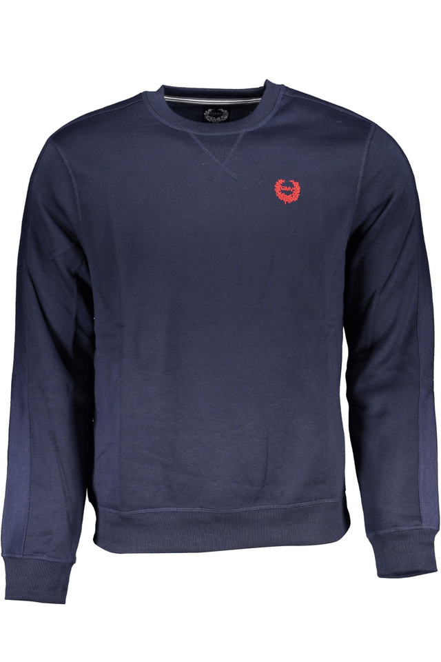 6172GIAN MARCO VENTURI FELPA SENZA ZIP UOMO BLU