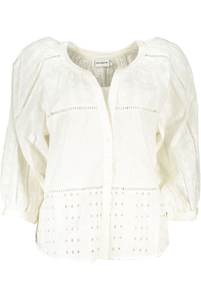 8188DESIGUAL CAMICIA MANICHE LUNGHE DONNA BIANCO