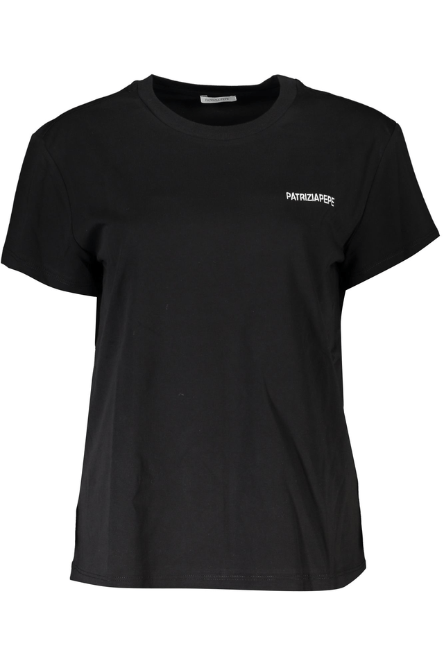 8075PATRIZIA PEPE T-SHIRT MANICHE CORTE DONNA NERO