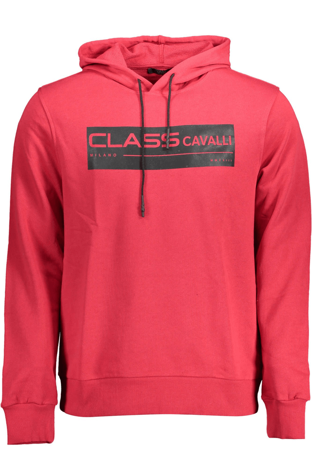 1453CAVALLI CLASS FELPA SENZA ZIP UOMO ROSSO