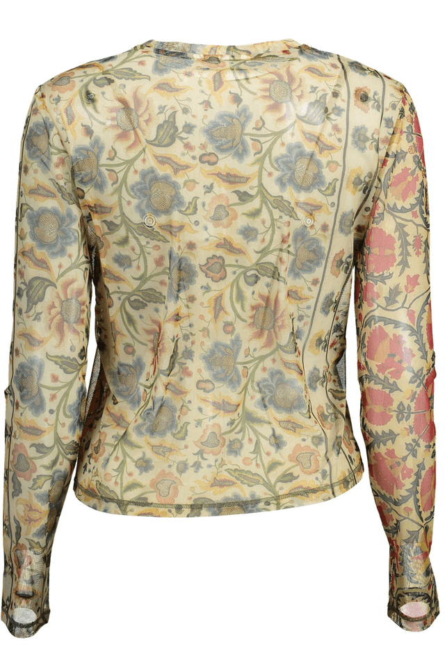 1514DESIGUAL T-SHIRT MANICHE LUNGHE DONNA BEIGE
