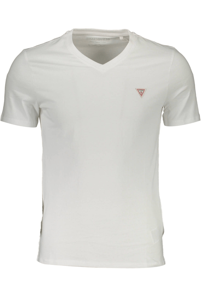 1392GUESS JEANS T-SHIRT MANICHE CORTE UOMO BIANCO