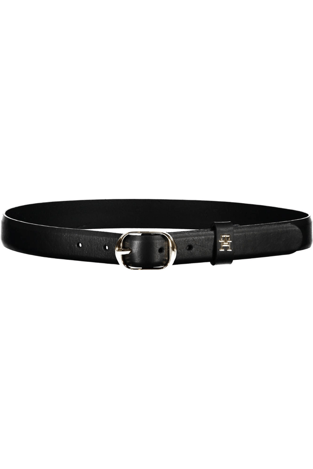 4625TOMMY HILFIGER CINTURA IN PELLE DONNA NERO