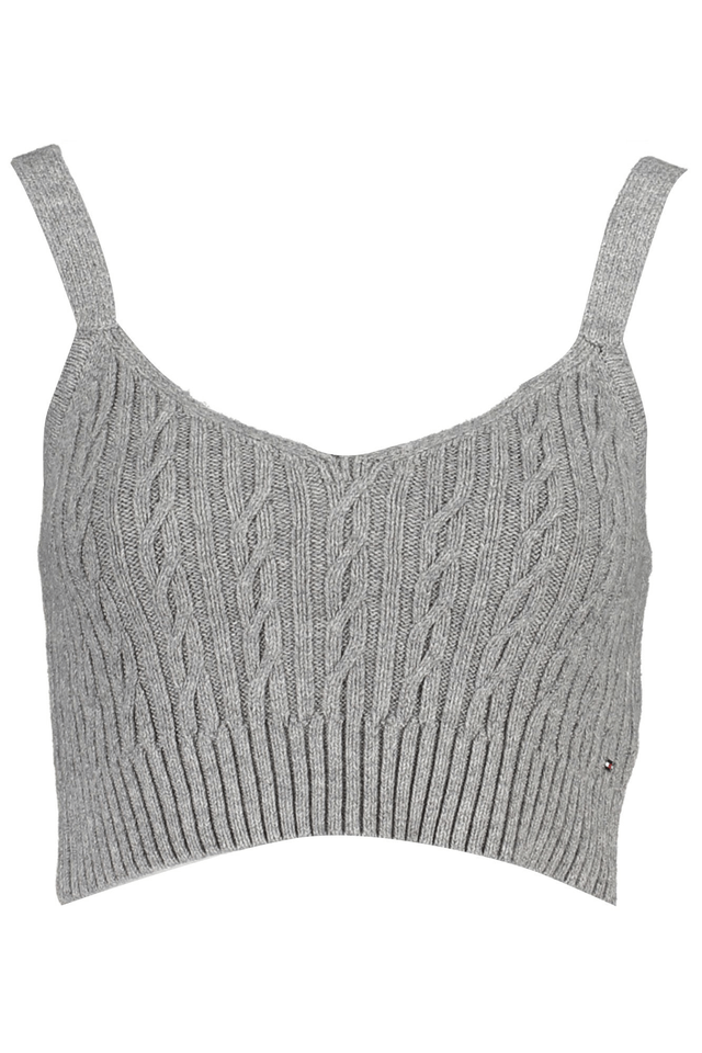 7346TOMMY HILFIGER TOP DONNA GRIGIO