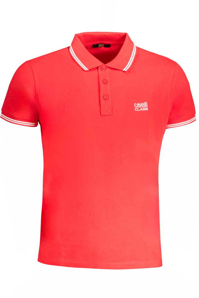 9726CAVALLI CLASS POLO MANICHE CORTE UOMO ROSSO