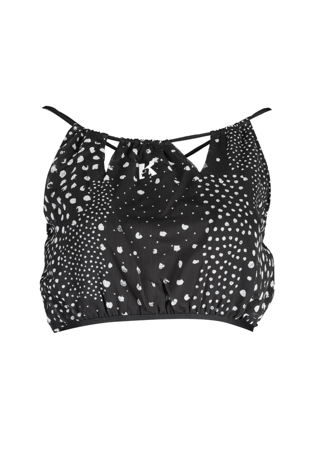 2918KARL LAGERFELD BEACHWEAR T-SHIRT SENZA MANICHE DONNA NERO