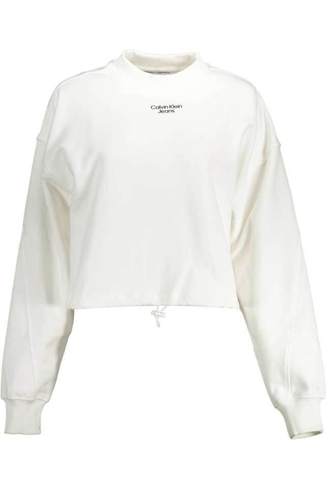 1430CALVIN KLEIN FELPA SENZA ZIP DONNA BIANCO