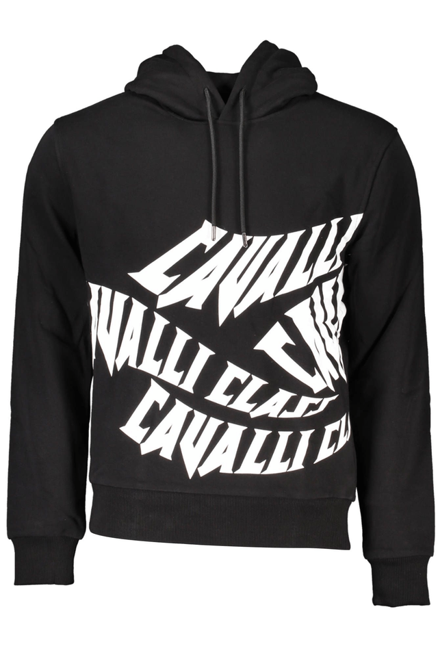 4130CAVALLI CLASS FELPA SENZA ZIP UOMO NERO